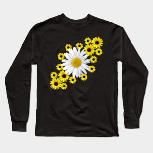 sunflowers with daisy blossom flower daisies bloom Long Sleeve T-Shirt